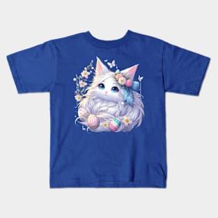 Glorious Easter Anime Retro Cat Kids T-Shirt